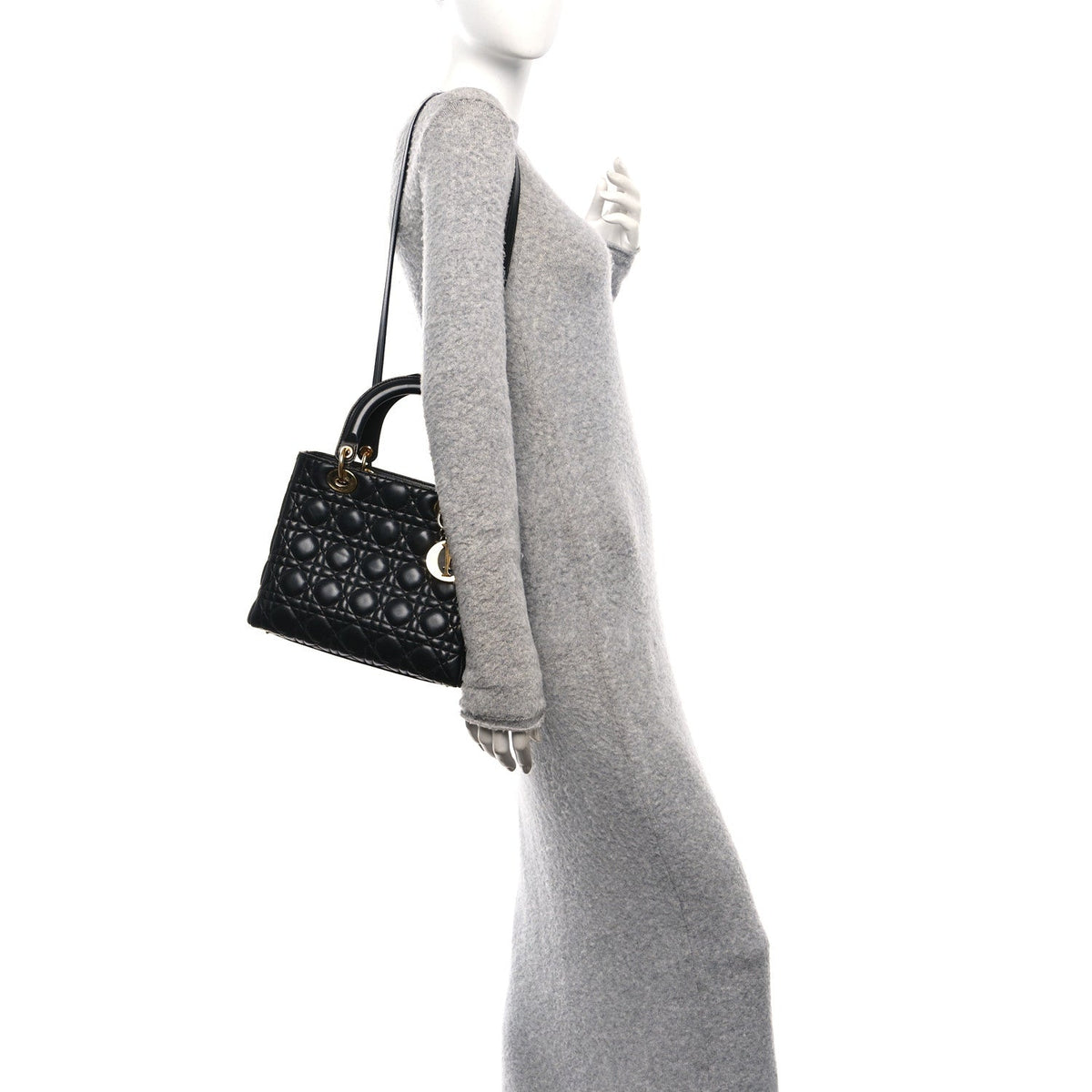 Medium Lambskin Handbag - Black