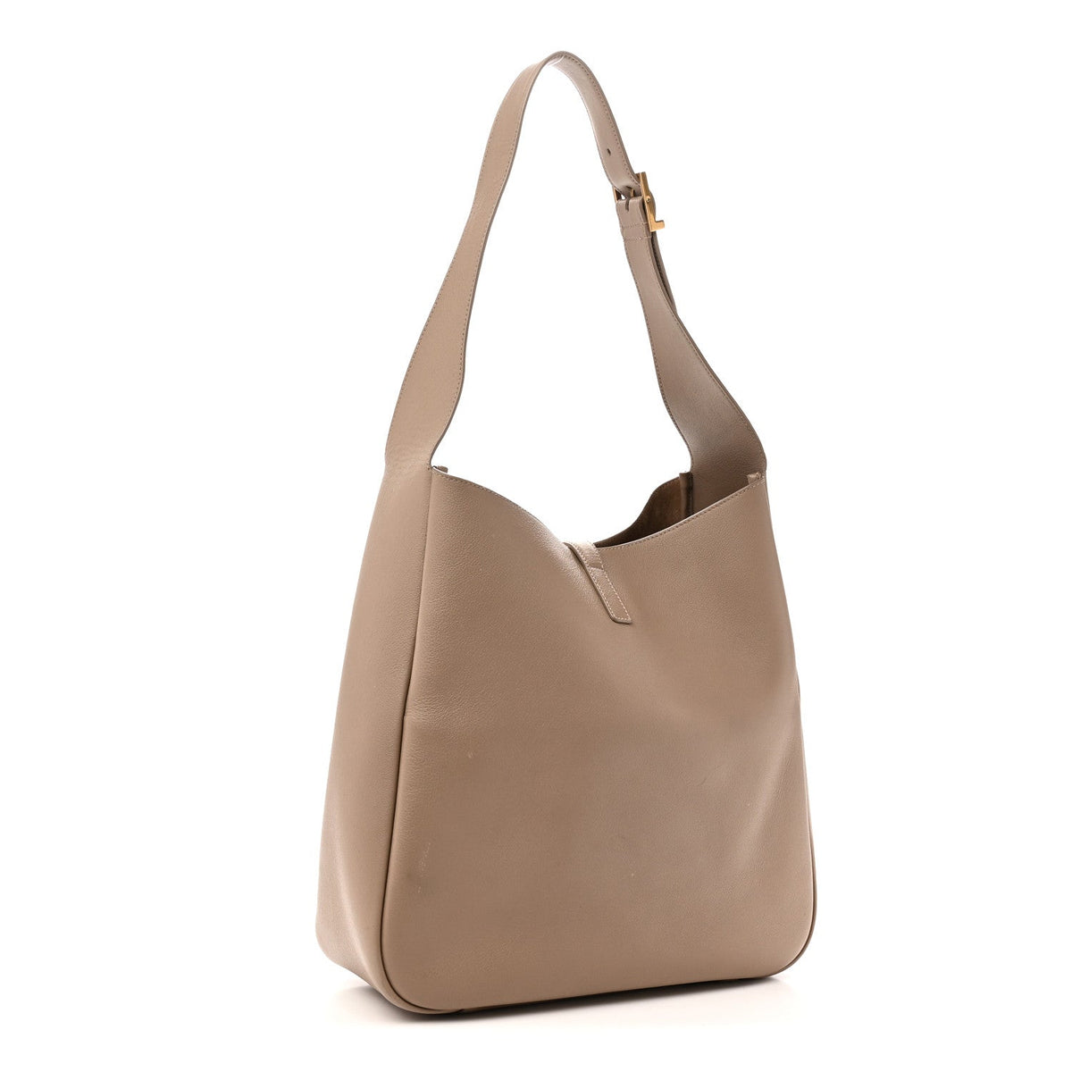 Large Calfskin Hobo Bag - Grey