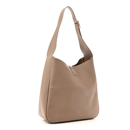 Large Calfskin Hobo Bag - Grey