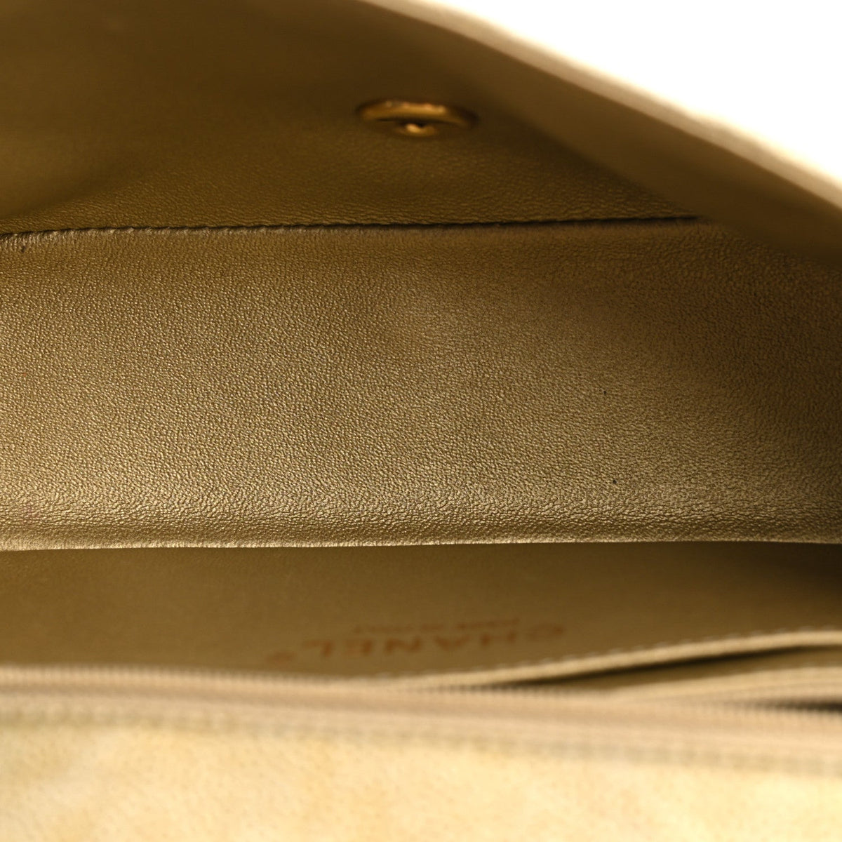 Mini Quilted Caviar Flap Shoulder Bag - Tan