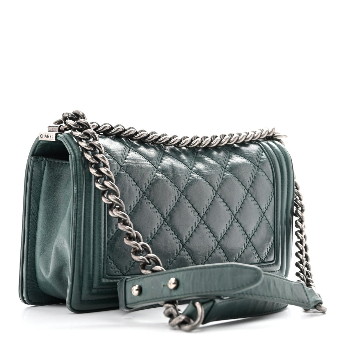Medium Calfskin Flap Shoulder Bag - Green