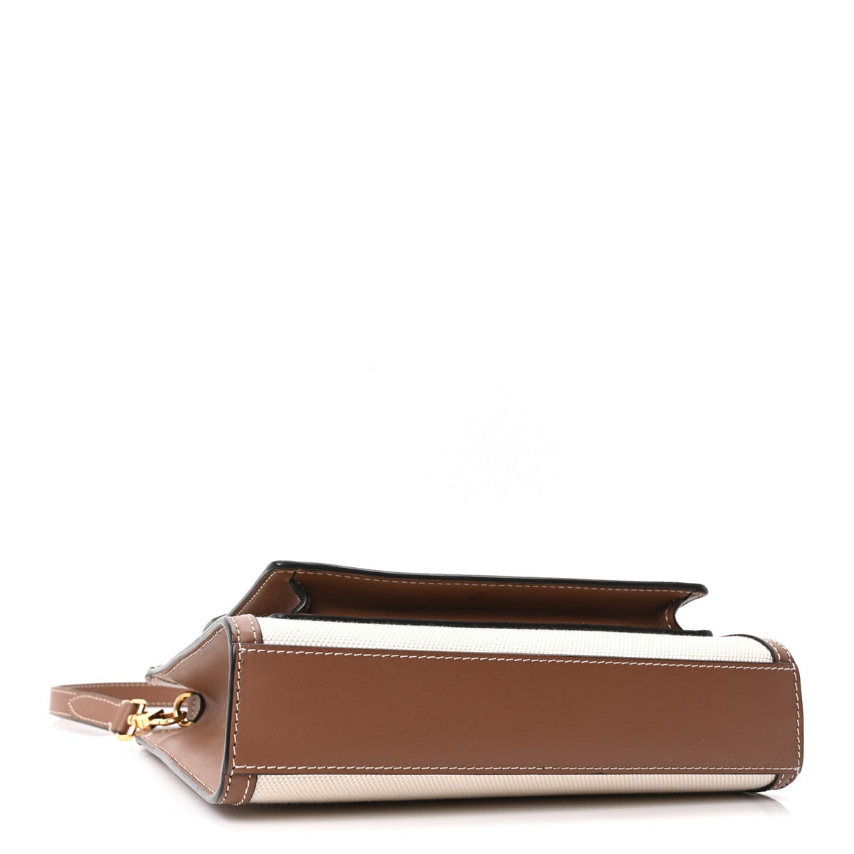 Mini Calfskin Canvas Handbag - Natural