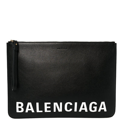 Large Calfskin Pouch - Black