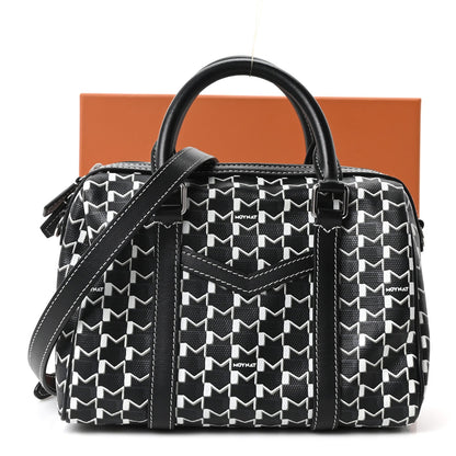Calfskin Canvas Handbag - Black