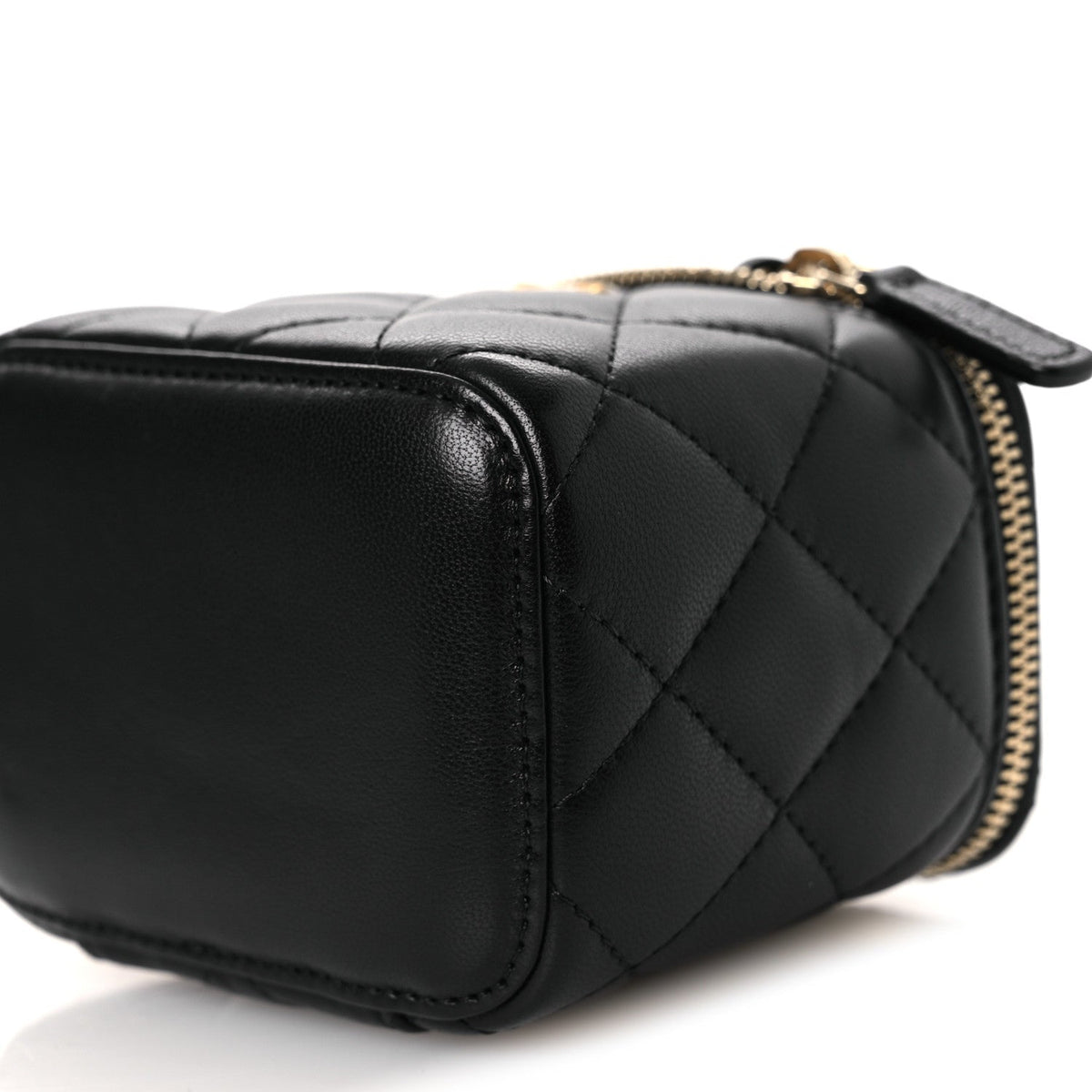 Mini Quilted Lambskin Handbag - Black