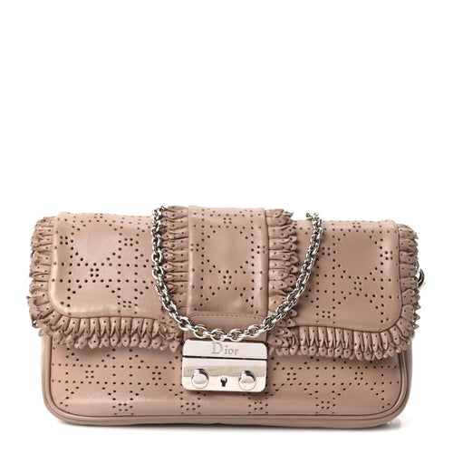 Lambskin Flap Shoulder Bag - Beige
