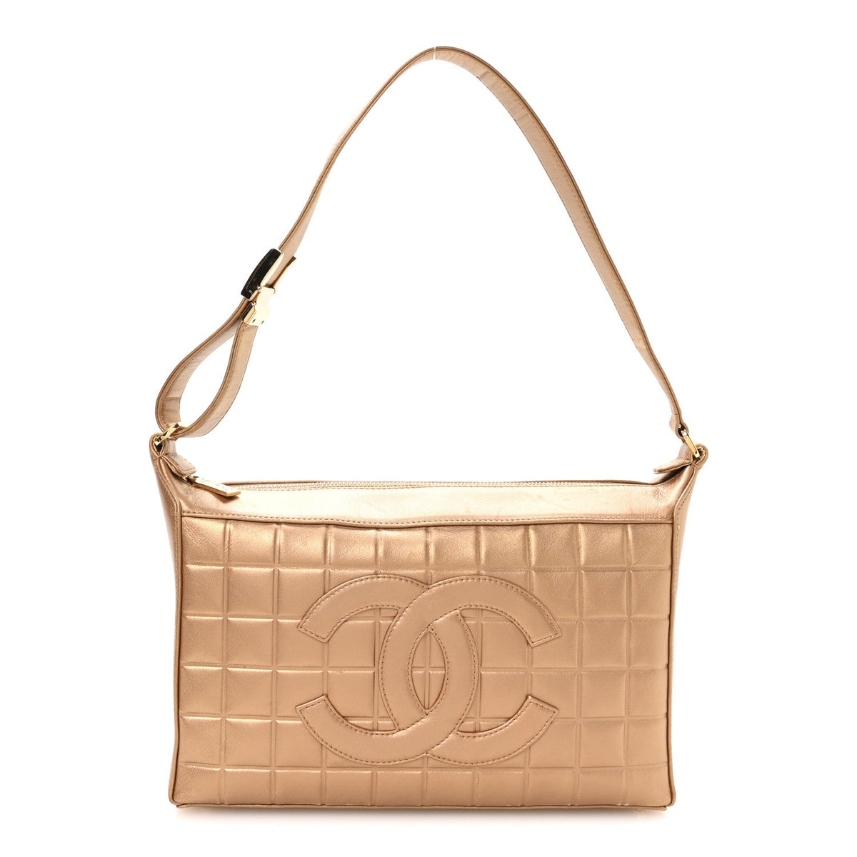 Medium Quilted Lambskin Shoulder Bag - Chocolate