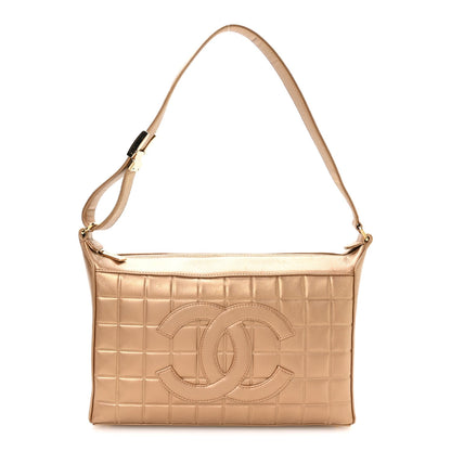 Medium Quilted Lambskin Shoulder Bag - Chocolate