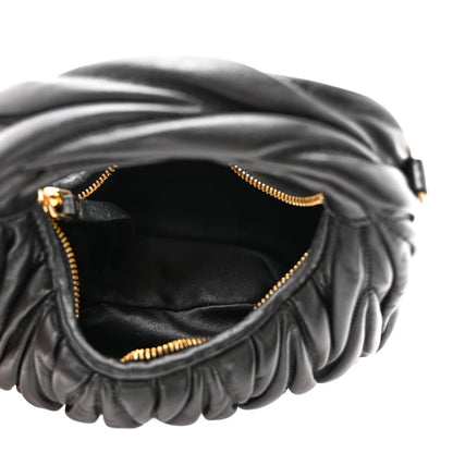 Mini Nappa Hobo Bag - Black