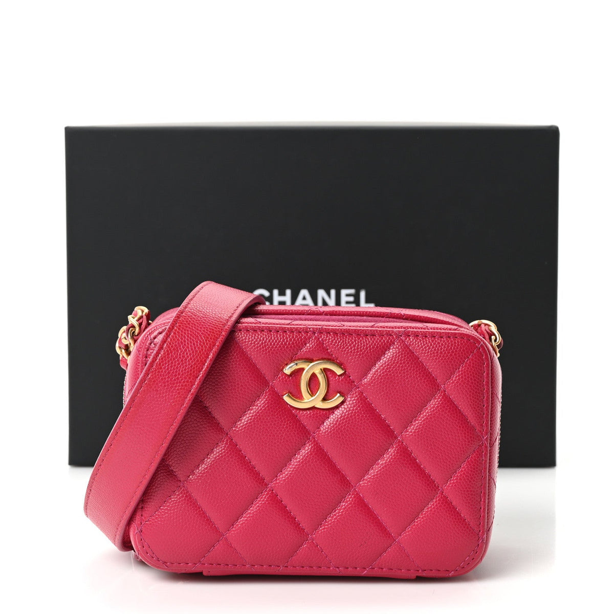 Quilted Caviar Clutch Bag