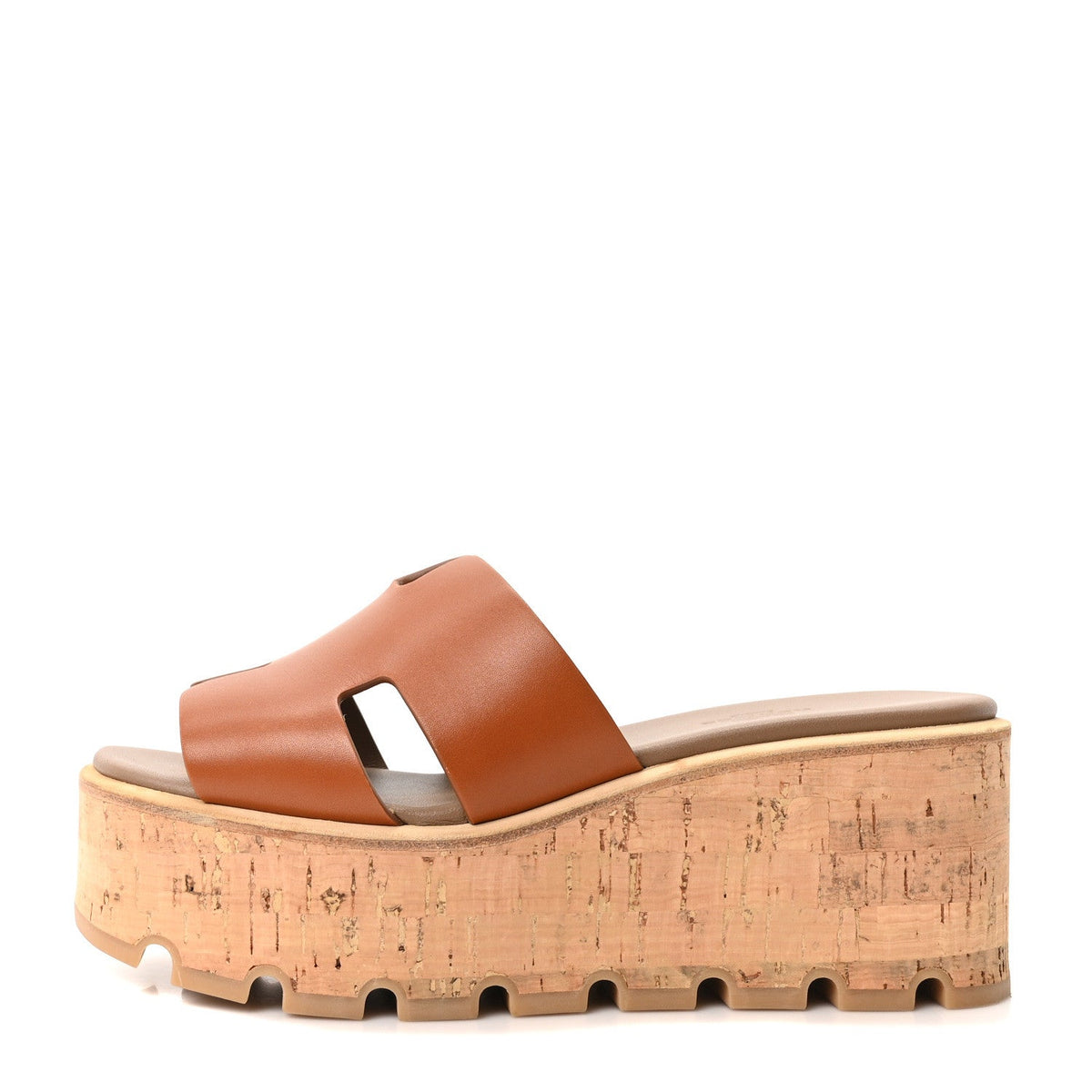 Calfskin Cork Eze Sandals Marron Glaise
