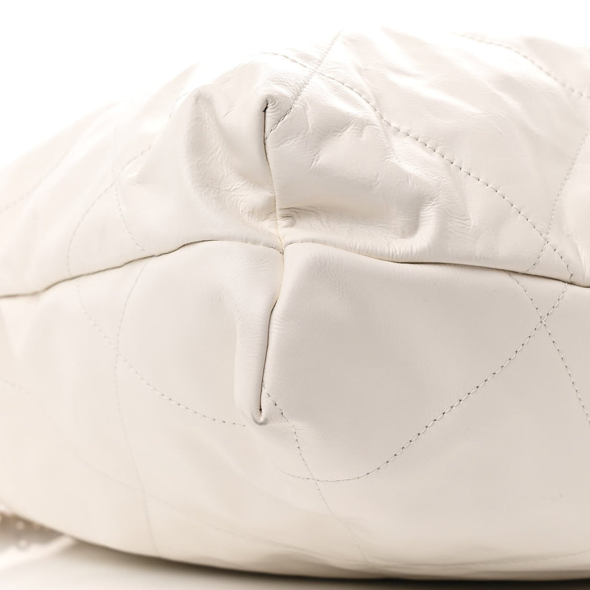 Large Quilted Calfskin Handbag - White
