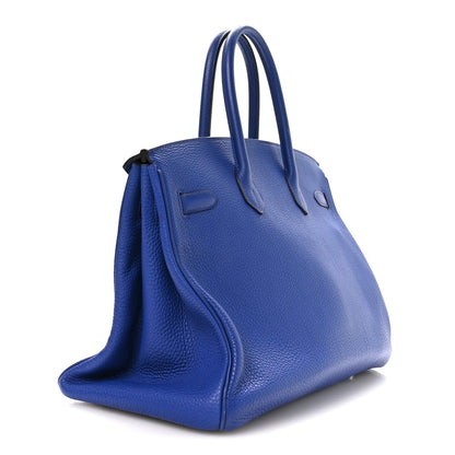 Togo Birkin 35 Bleu France Handbag
