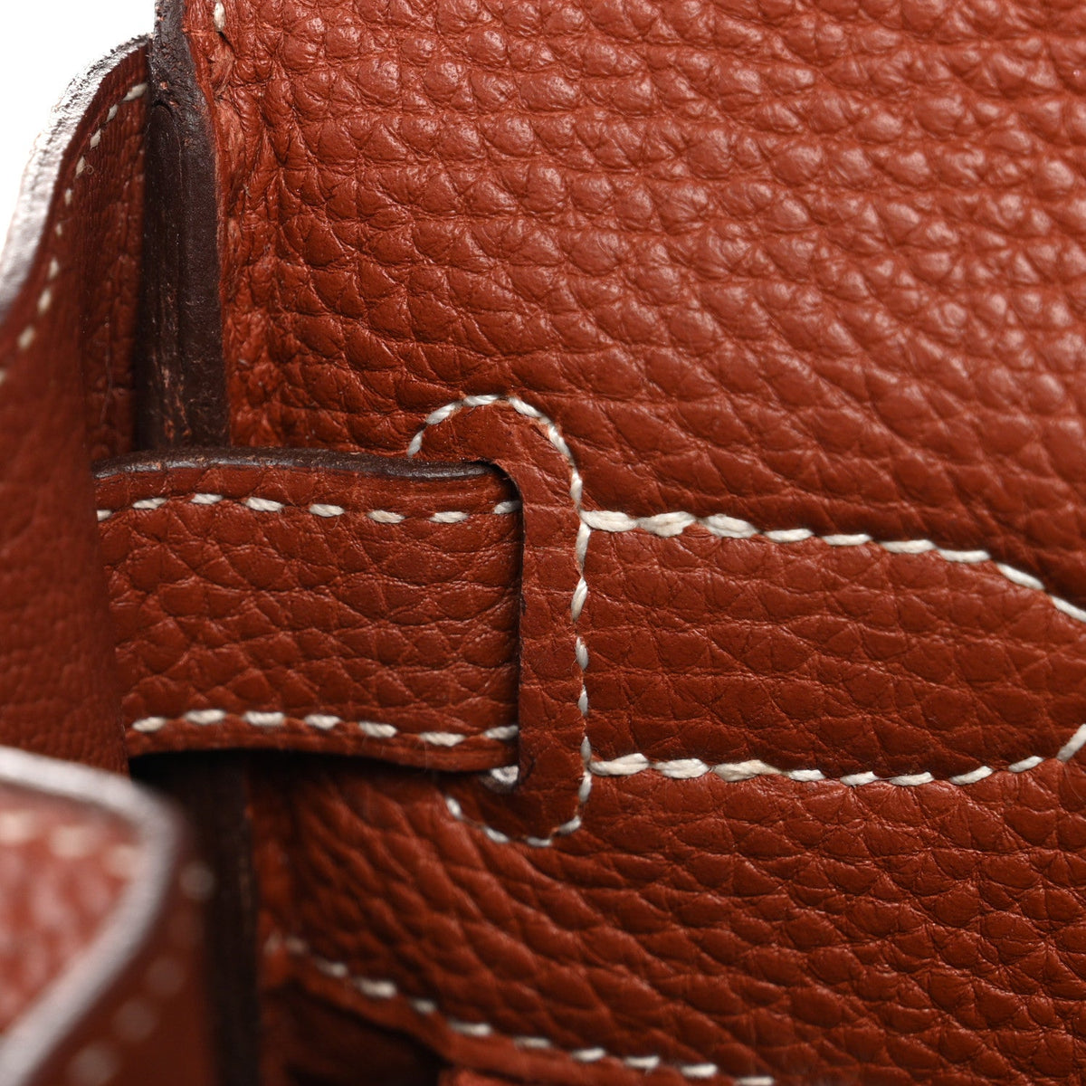 Togo Kelly Retourne 28 Sienne Handbag