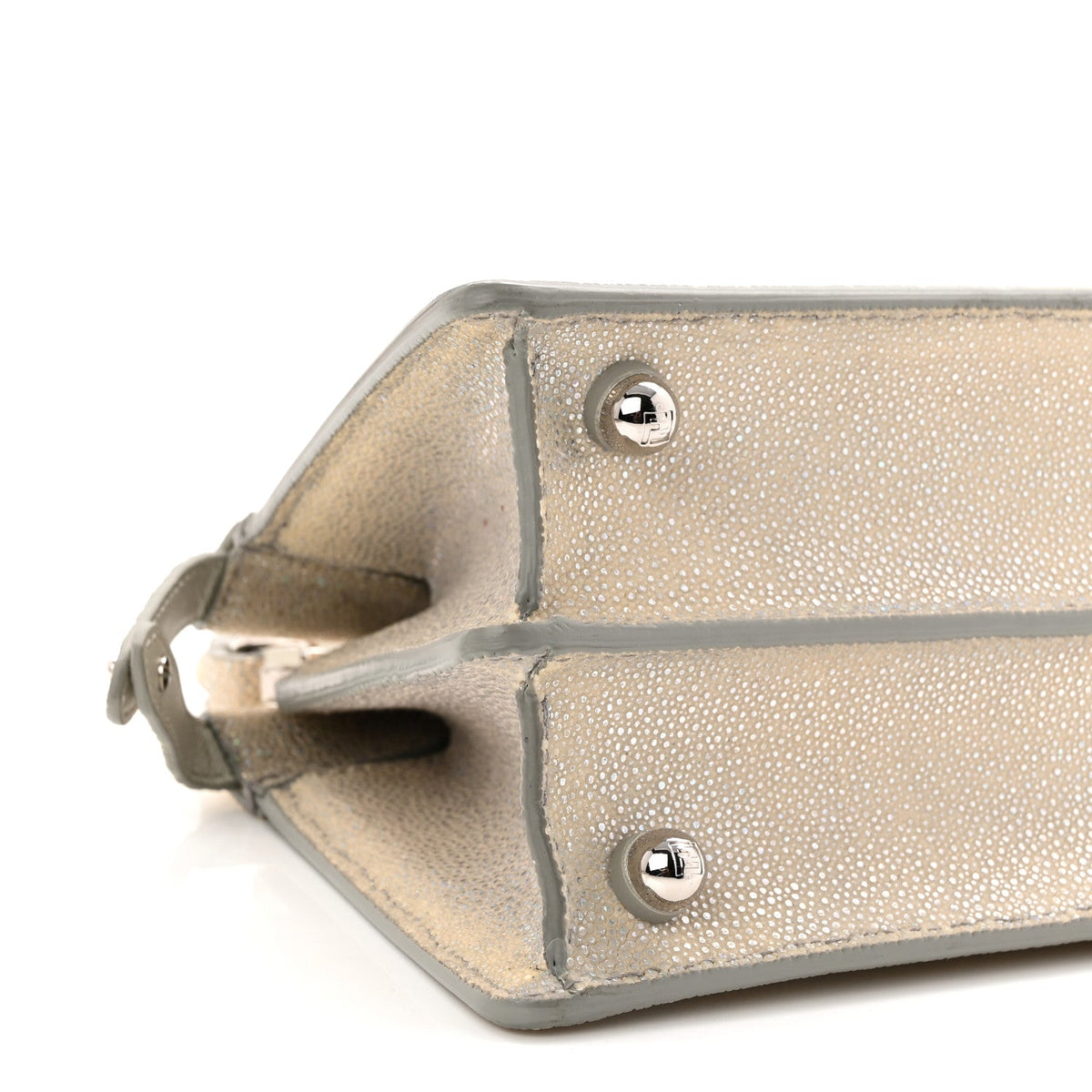 Nappa Satchel Bag - Gray