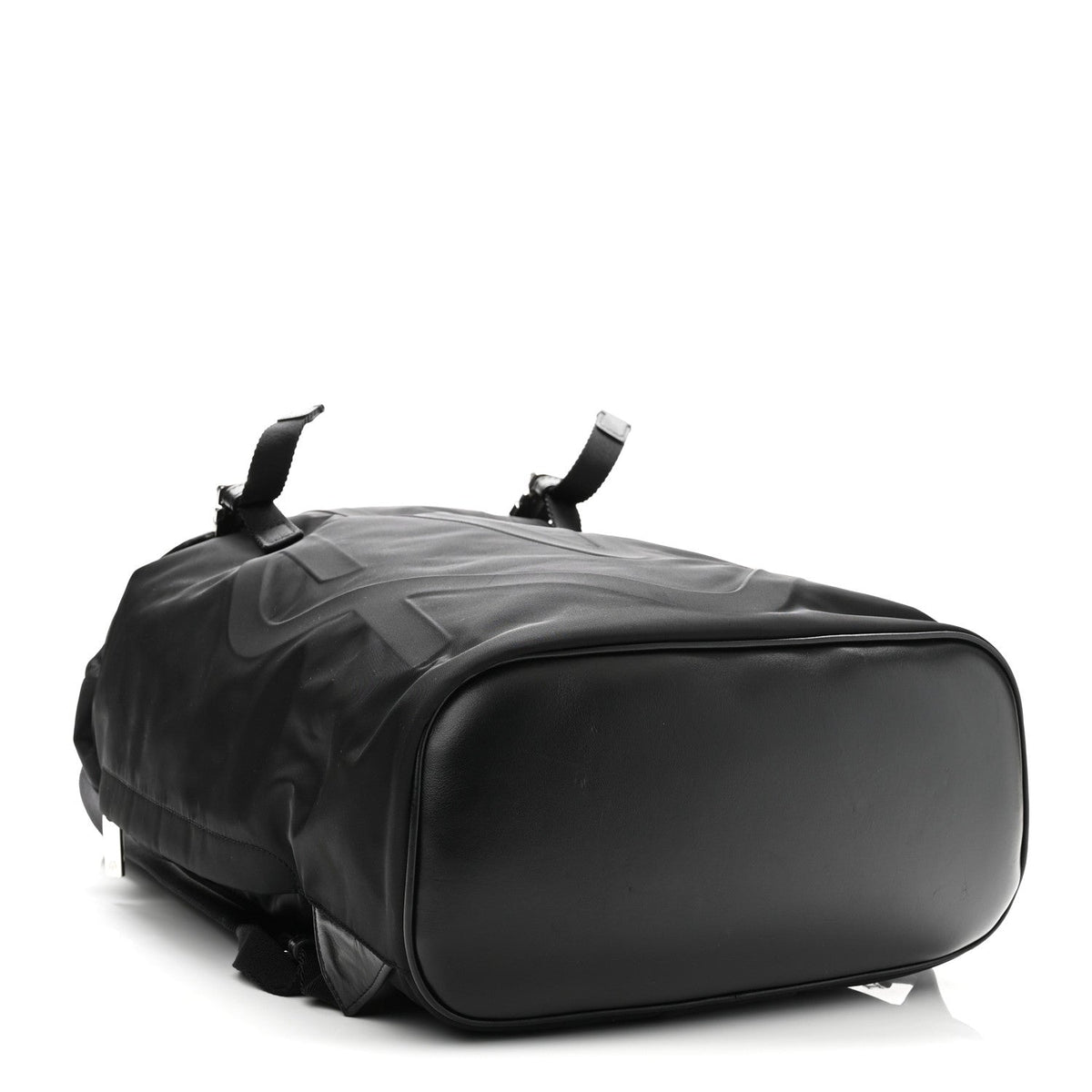 Calfskin Nylon Backpack - Black