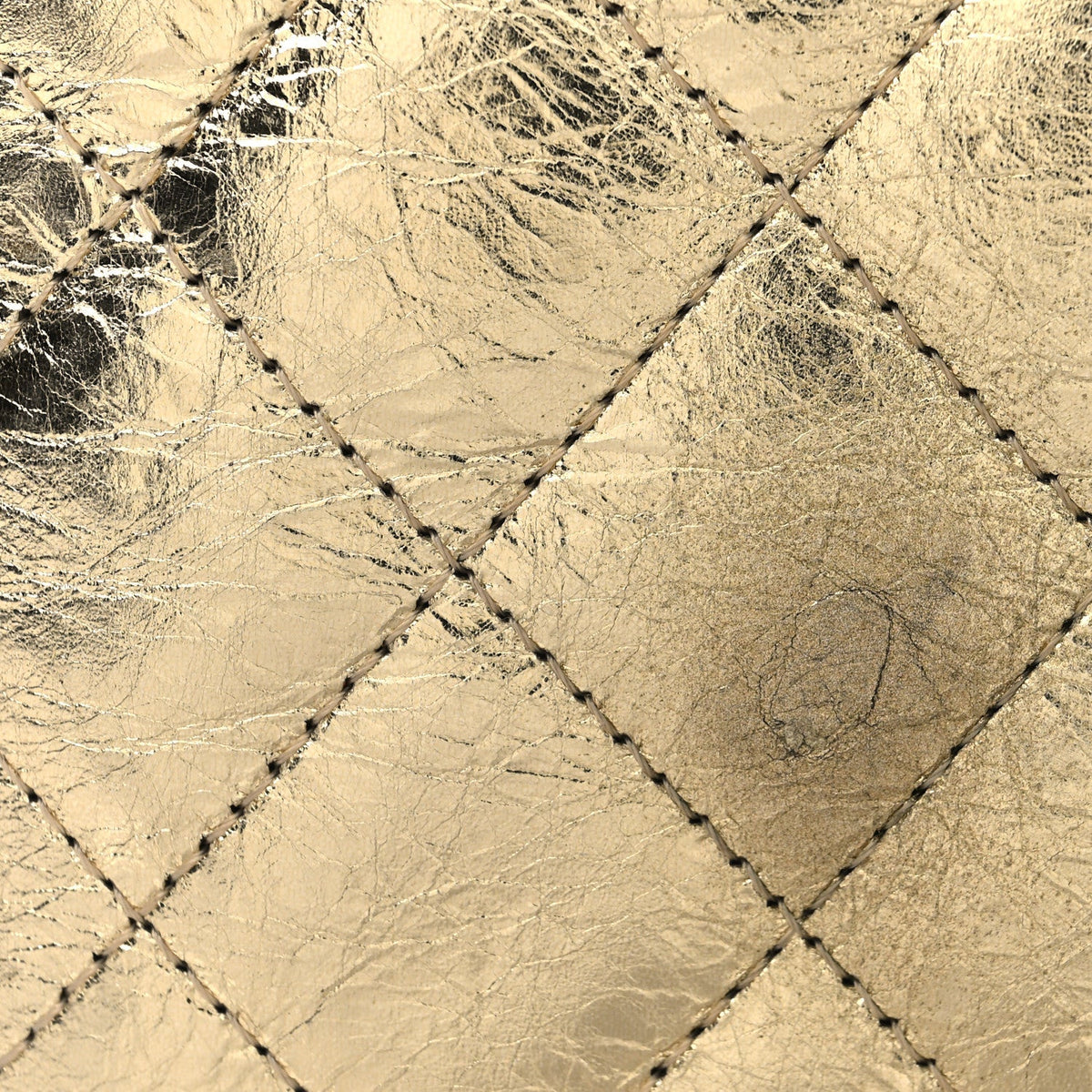 Quilted Calfskin Wallet Bag - Gold