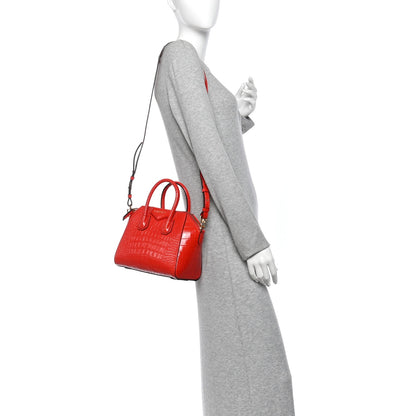 Mini Calfskin Handbag - Red