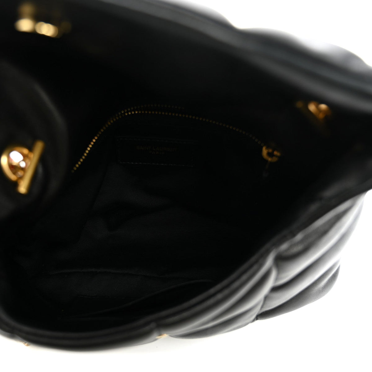 Quilted Lambskin Satchel Bag - Black