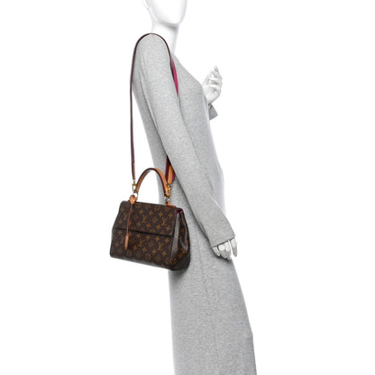 Monogram Cluny Bb Bordeaux Fuchsia Handbag