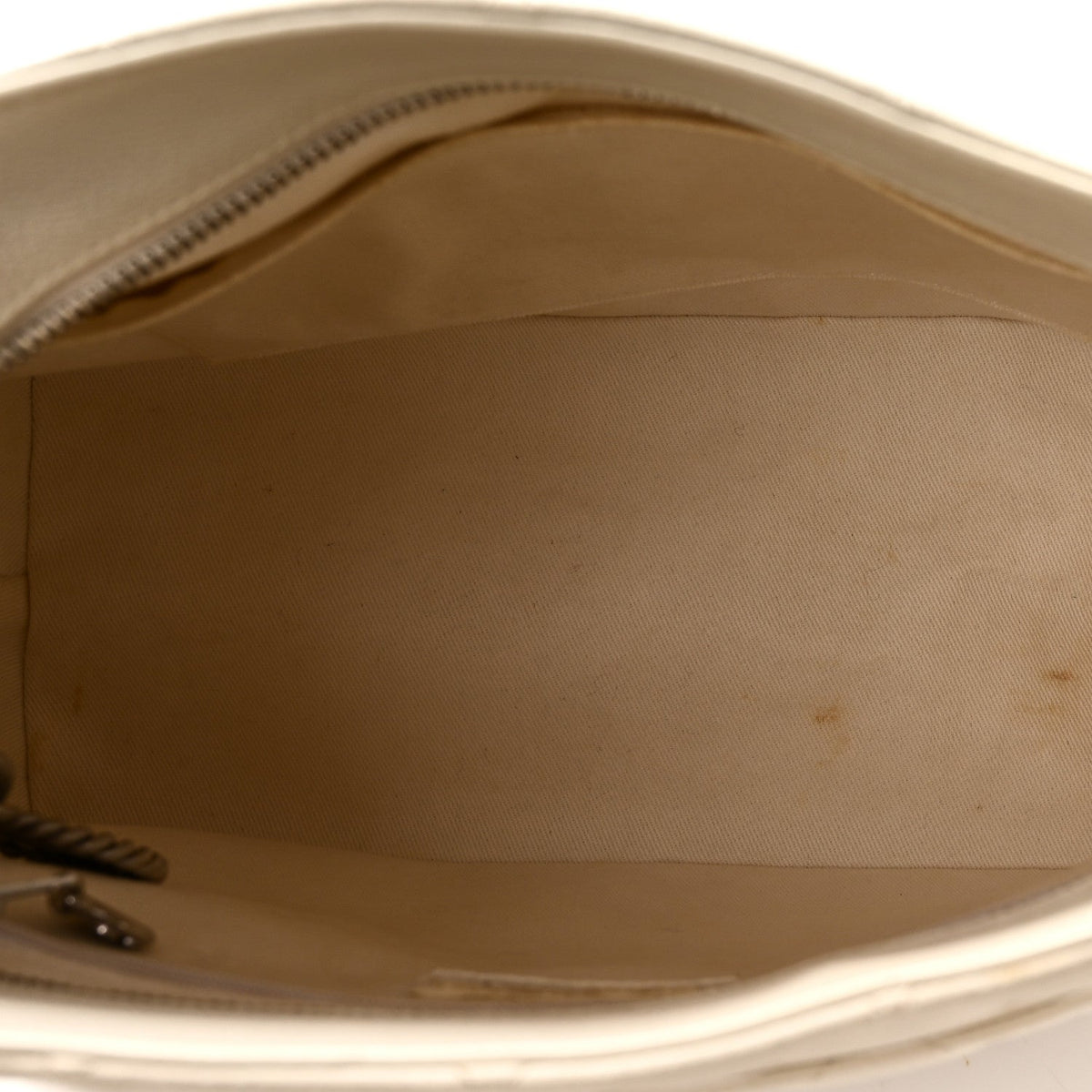 Quilted Caviar Tote Bag - White