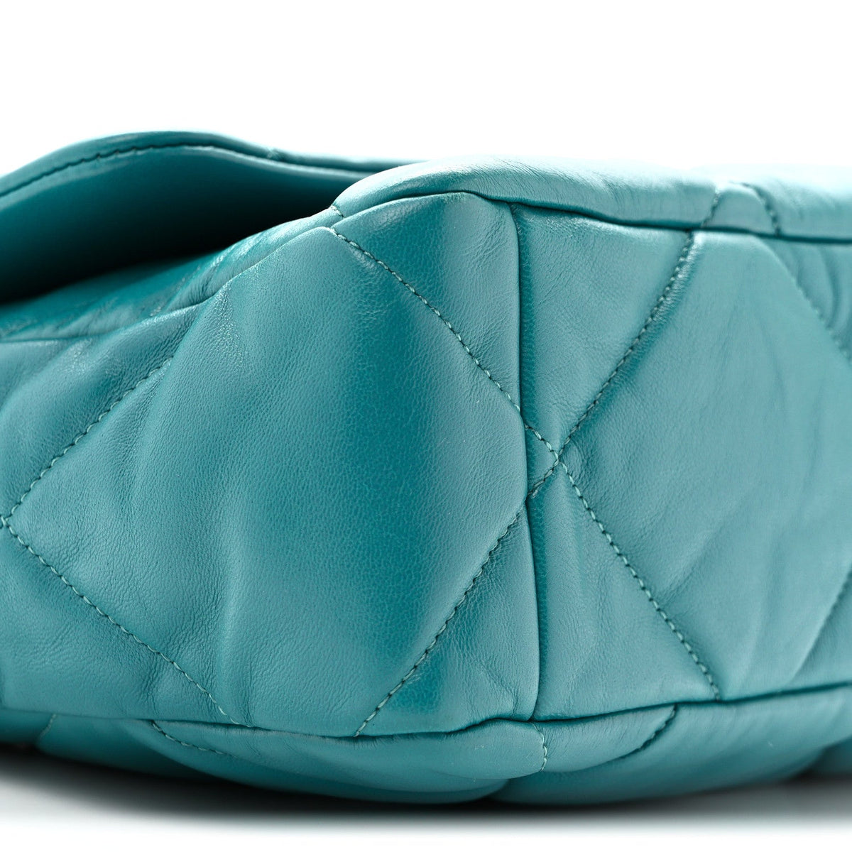 Large Quilted Lambskin Flap Shoulder Bag - Green