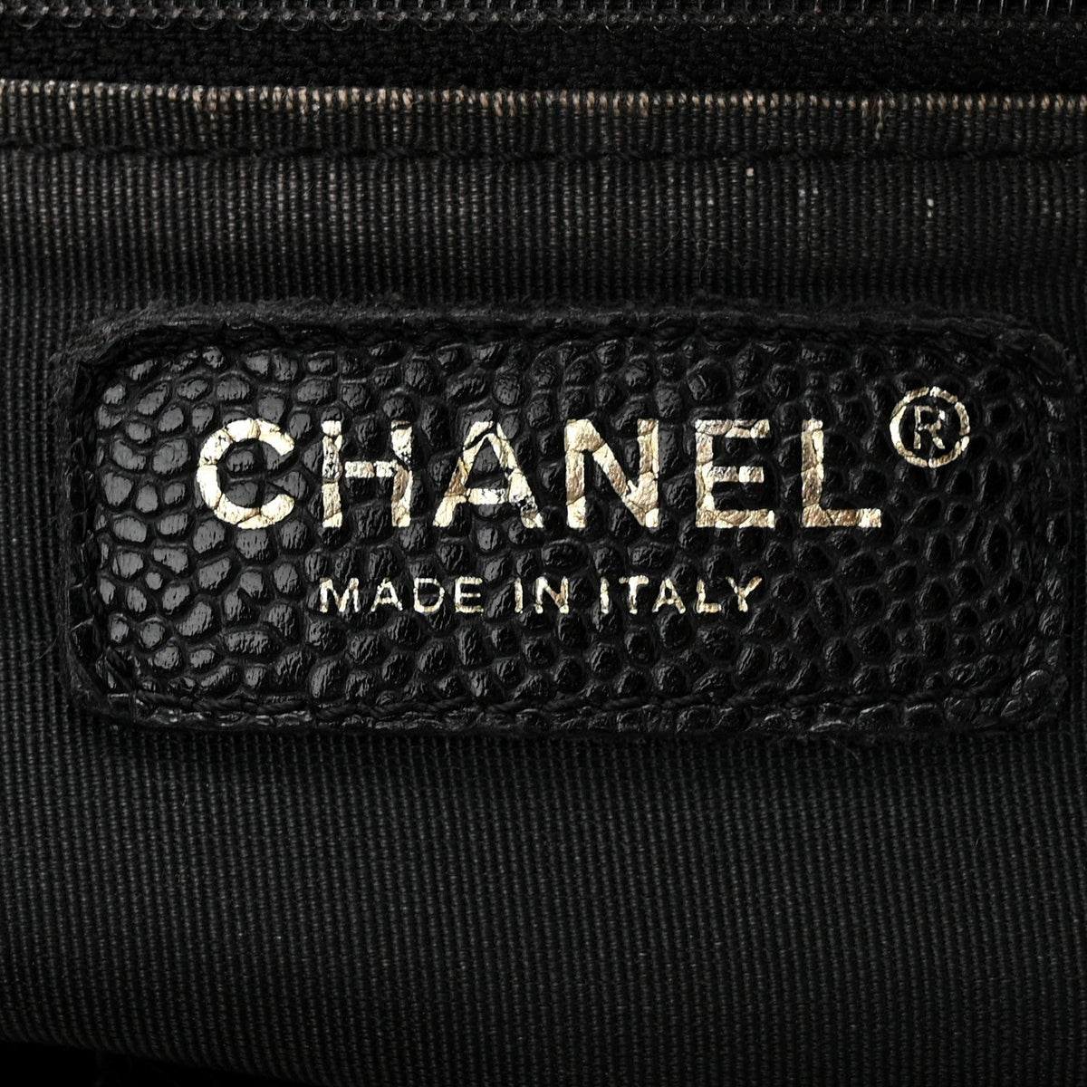 Quilted Caviar Tote Bag - Black