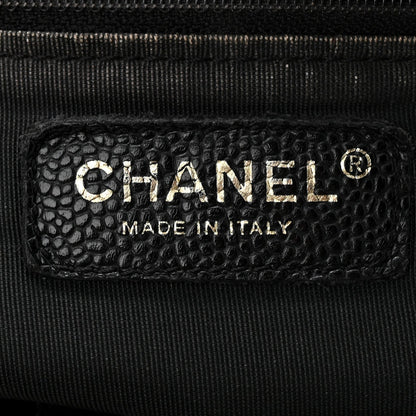 Quilted Caviar Tote Bag - Black