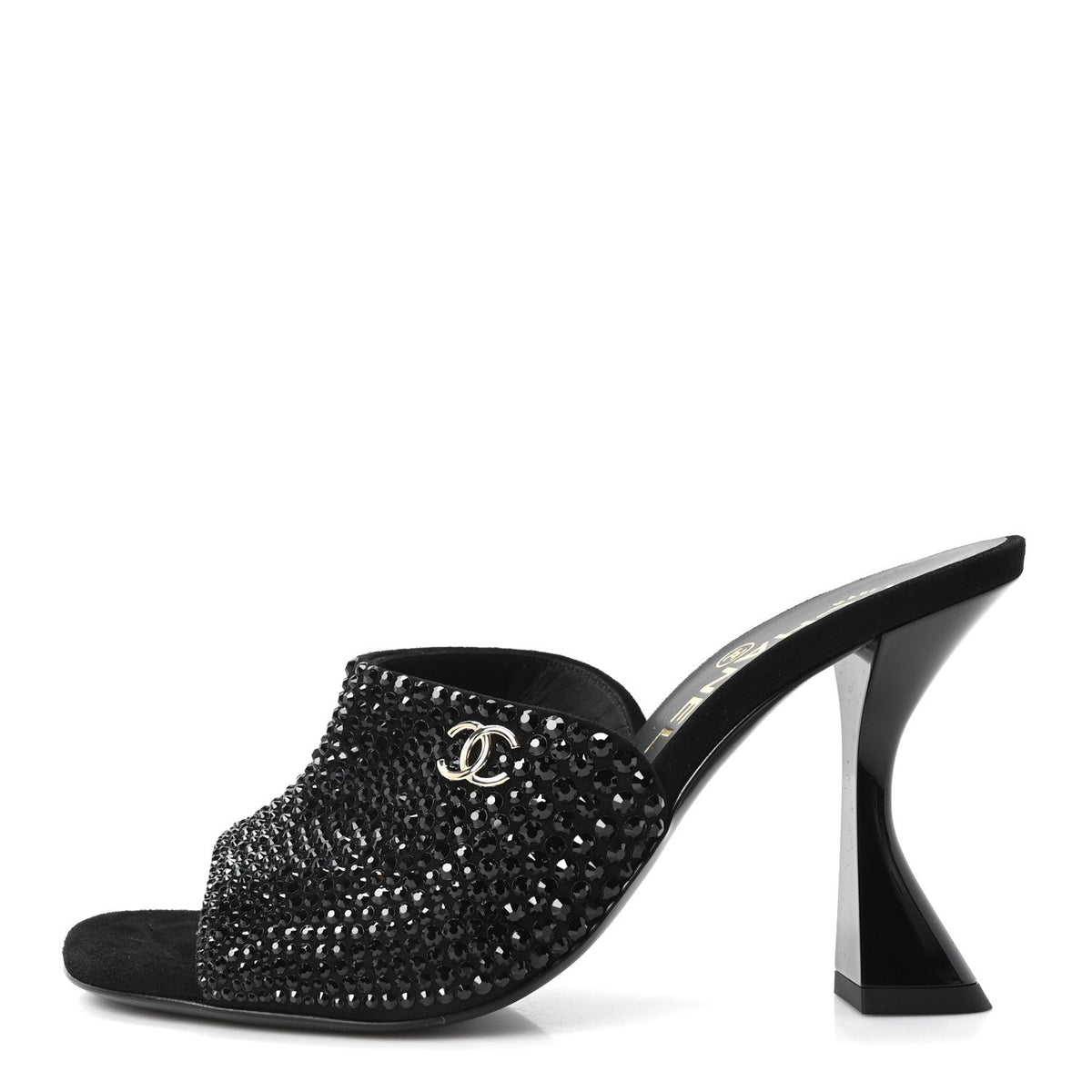 Crystal Strass CC Mules Sandals Black