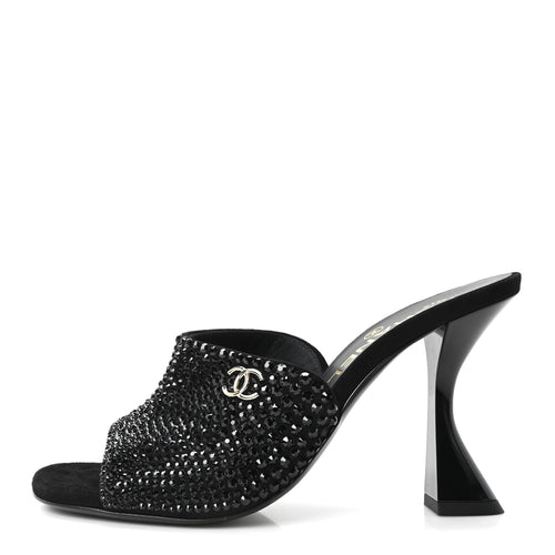 Crystal Strass CC Mules Sandals Black