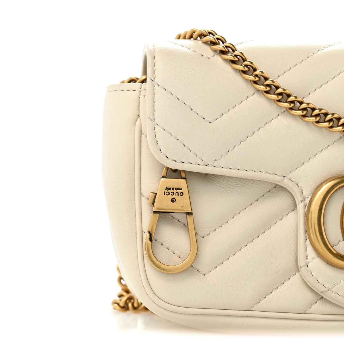 Mini Calfskin Shoulder Bag - White