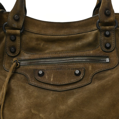 Medium Calfskin Suede Handbag