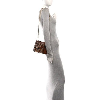 Mini Calfskin Canvas Tote Bag