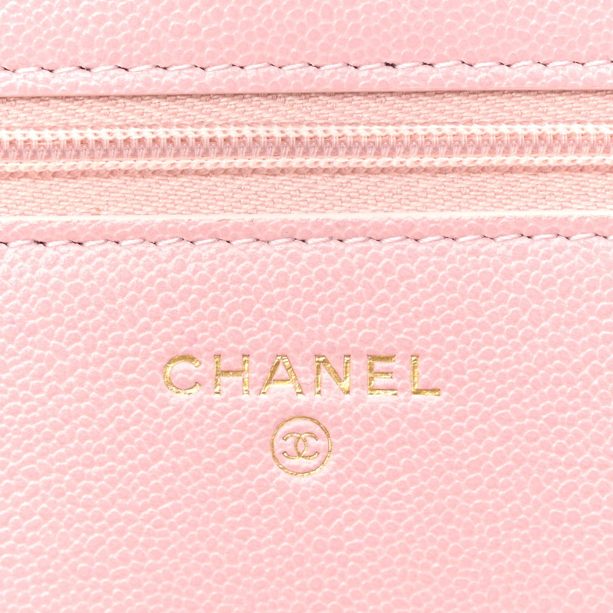 Quilted Caviar Wallet Bag - Pink