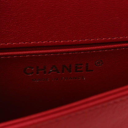 Small Quilted Calfskin Handbag - Red