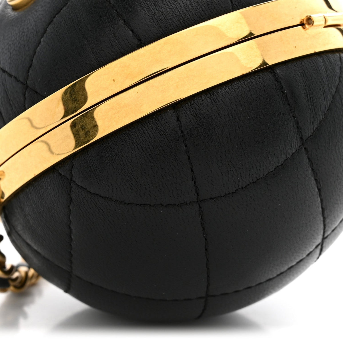 Quilted Lambskin Clutch Bag - Black