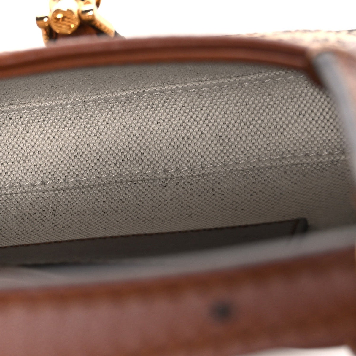 Mini Calfskin Canvas Hobo Bag