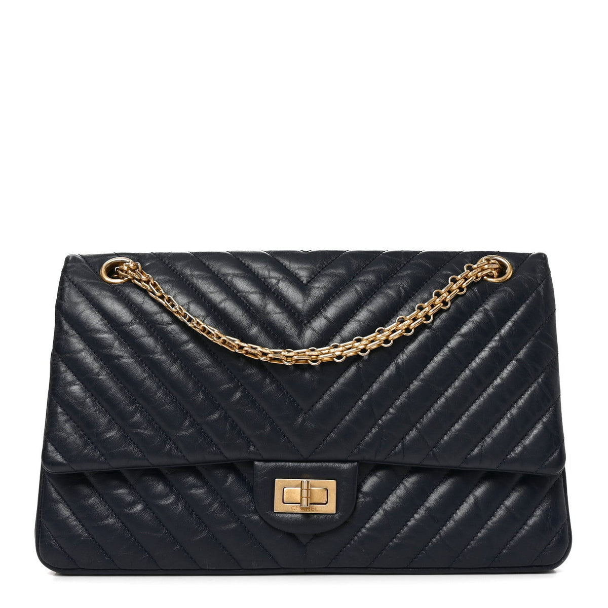 Quilted Calfskin Flap Shoulder Bag - Blue