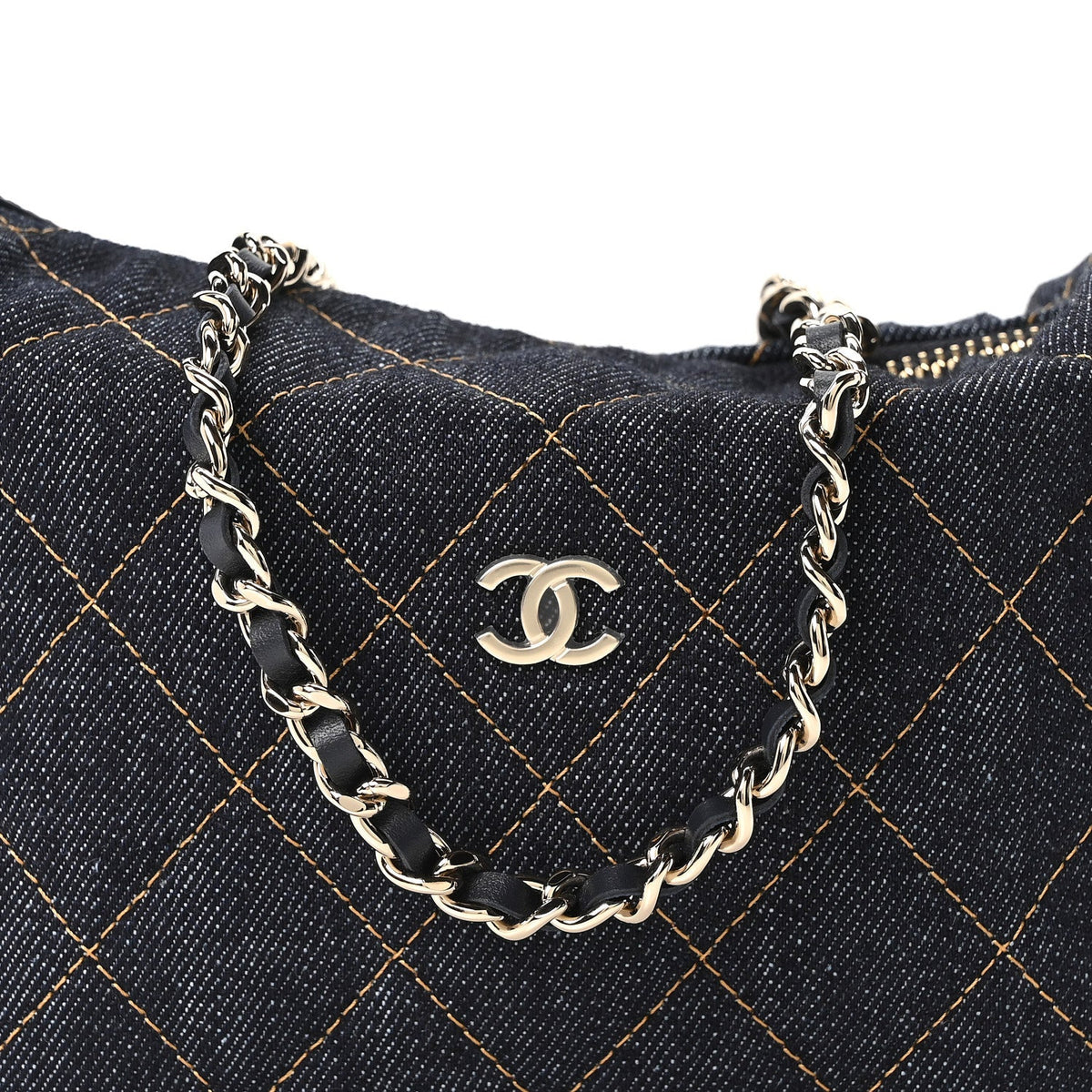 Quilted Hobo Bag - Blue