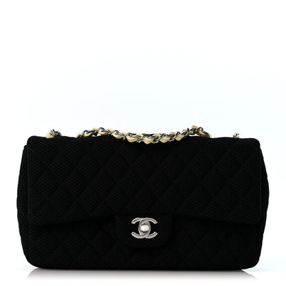 Medium Quilted Flap Shoulder Bag - Black