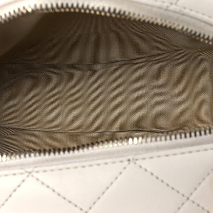 Quilted Lambskin Handbag - White