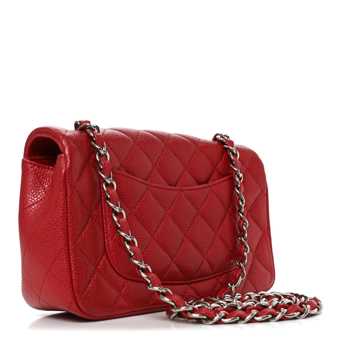 Mini Quilted Caviar Flap Shoulder Bag - Tan