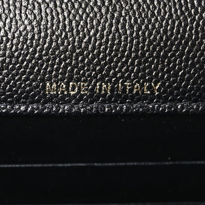 Quilted Caviar Clutch Bag - Black