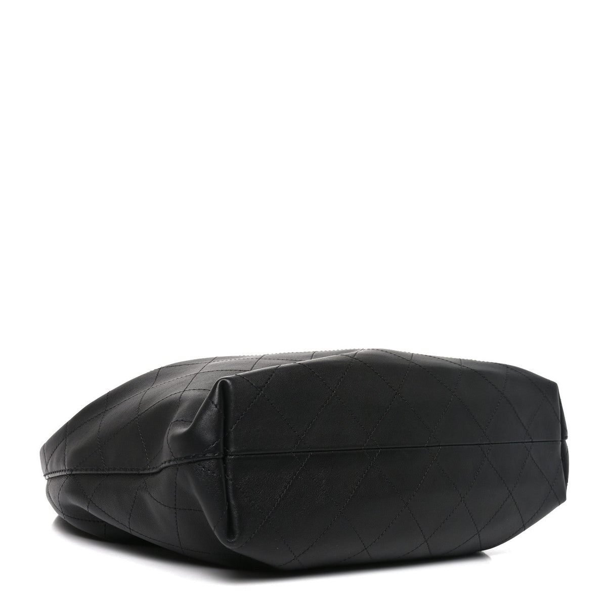 Small Quilted Calfskin Hobo Bag - Black