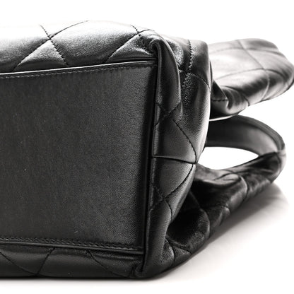 Quilted Lambskin Handbag - Black