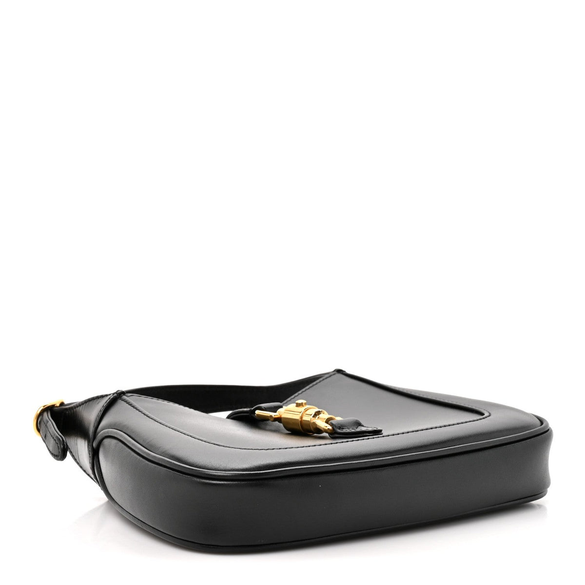 Mini Calfskin Hobo Bag - Black