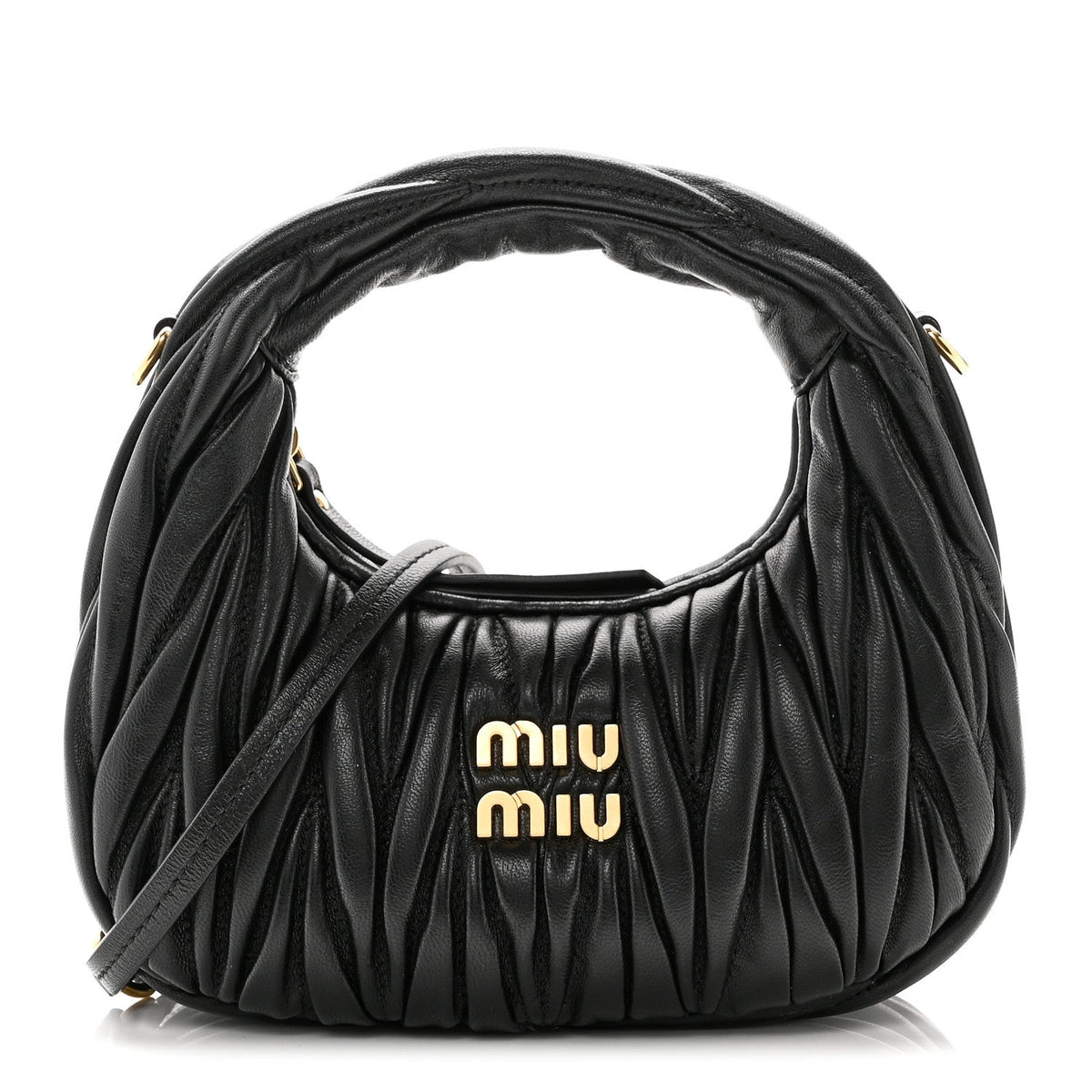 Mini Nappa Hobo Bag - Black