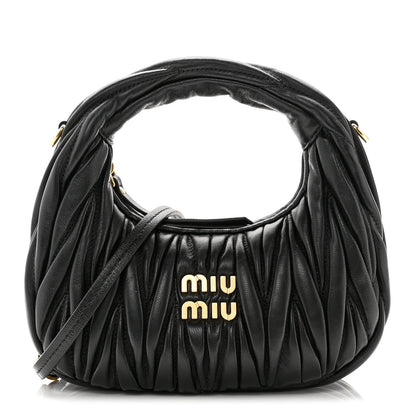 Mini Nappa Hobo Bag - Black