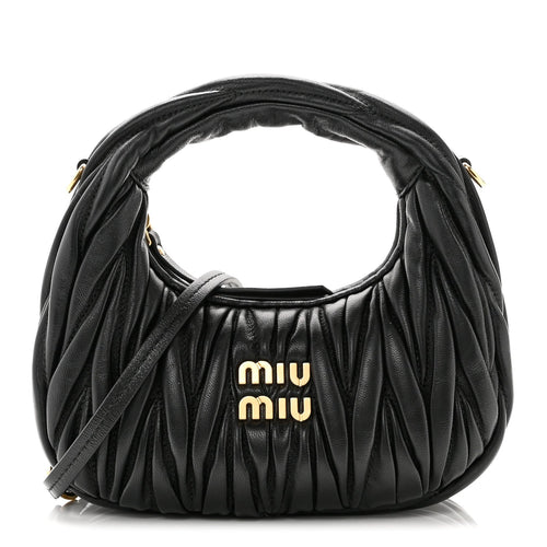 Mini Nappa Hobo Bag - Black