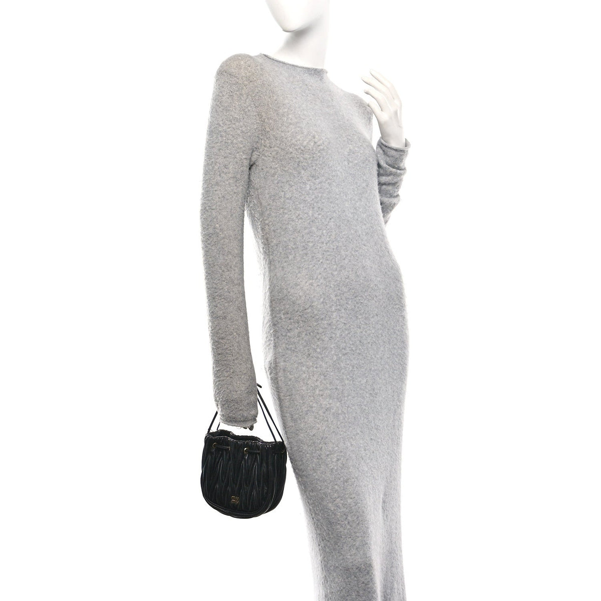 Mini Nappa Bucket Bag - Black
